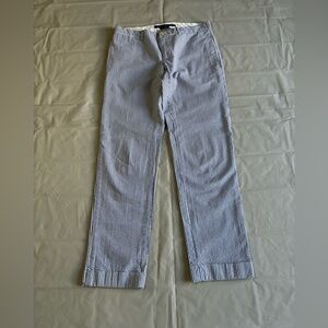 Ralph Lauren Sport Womens Blue and White Striped Cuffed Pants Size 2